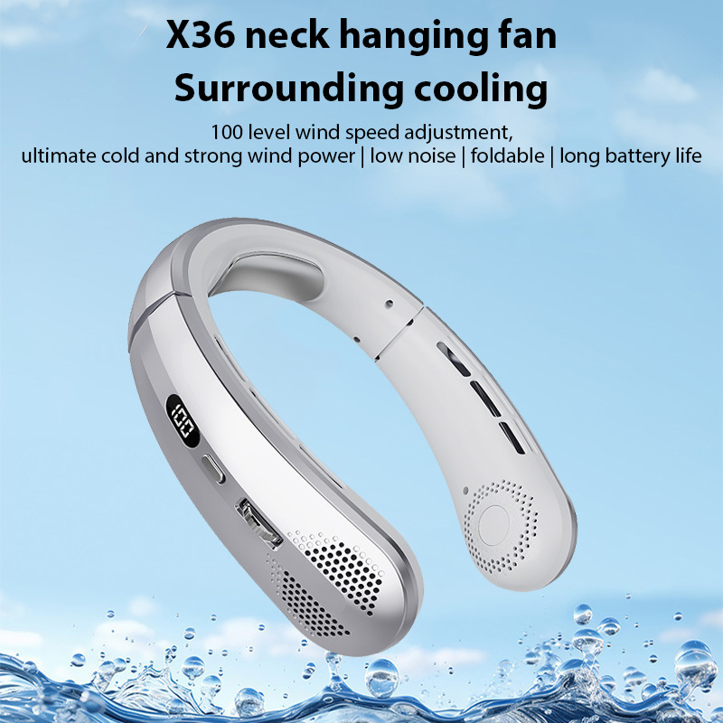 Outdoor Camping Fans - Hanging Neck Fan Portable Rechargeable Fan