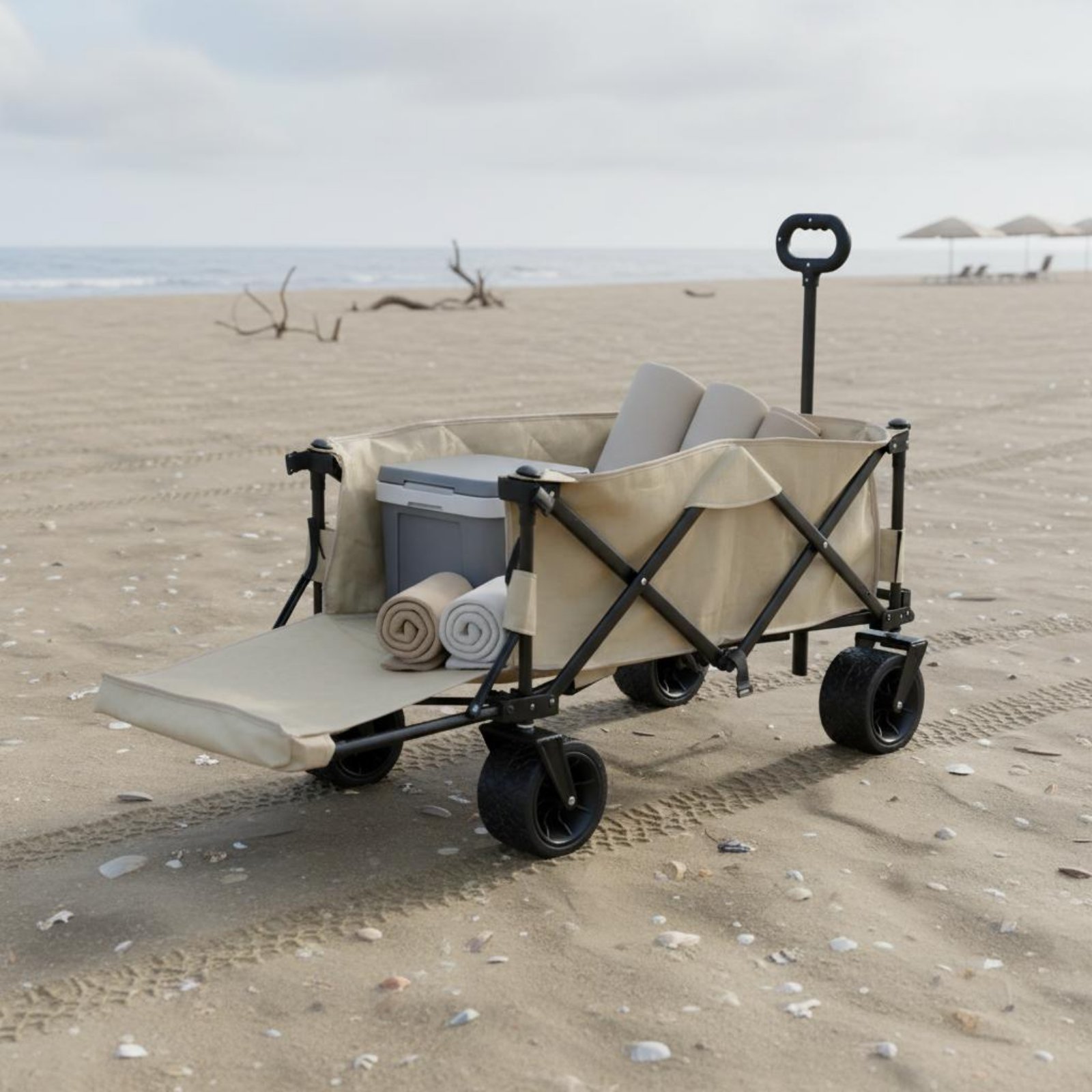 Outdoor Camping Vehicle Wagon - Wagon Table Vehicle Large Capacity Camping