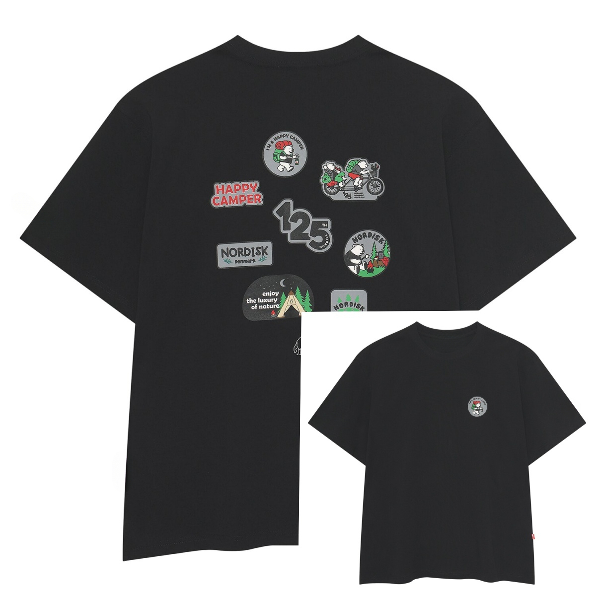 Outdoor Camping Brands - Black Classic Outdoor Camping Brand T-shirt