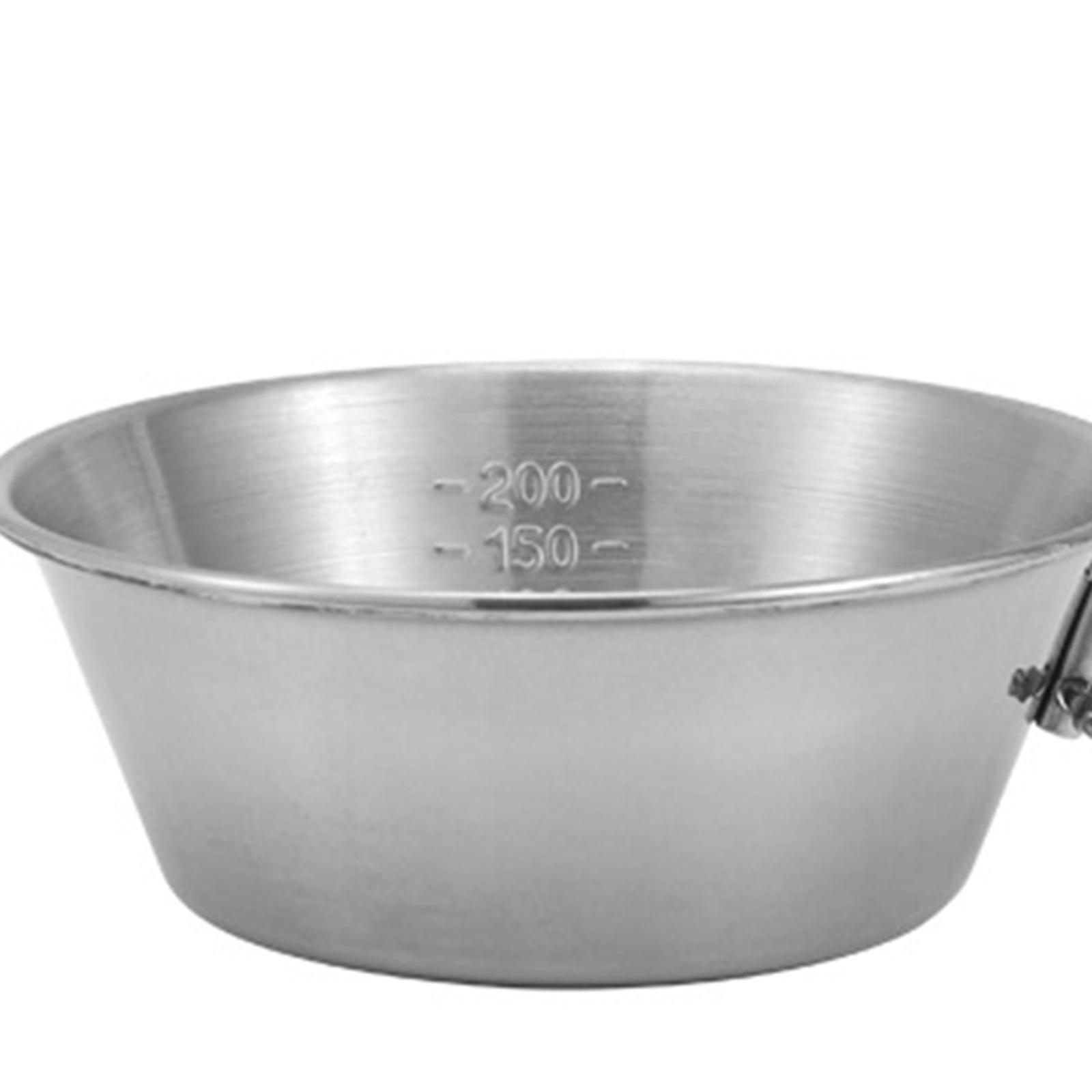 Outdoor Camping Utensils - Stainless Steel Outdoor Bowl with Folding
