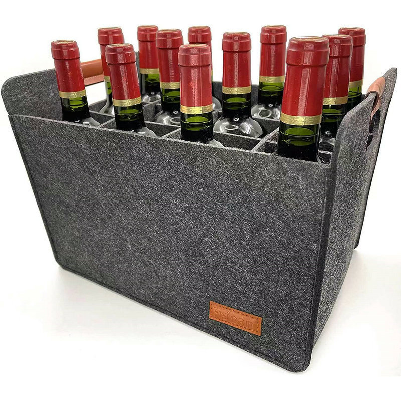 Outdoor Camping Water Tank - 12 Bottle Felt Wine Carrier Tote