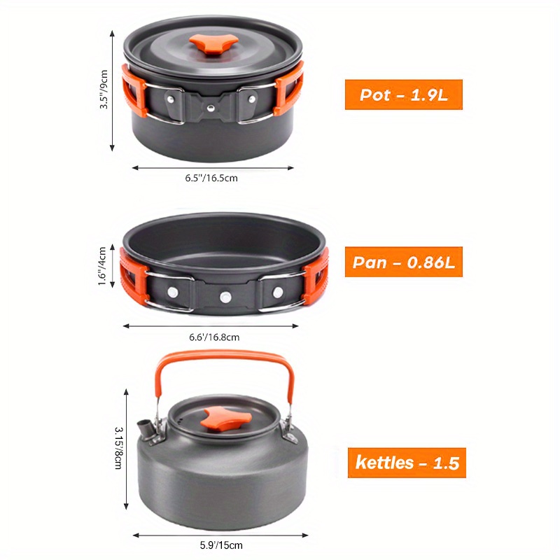 17pcs Camping Cookware Set, Po – обзор и цена Outdoor Camping Kettle