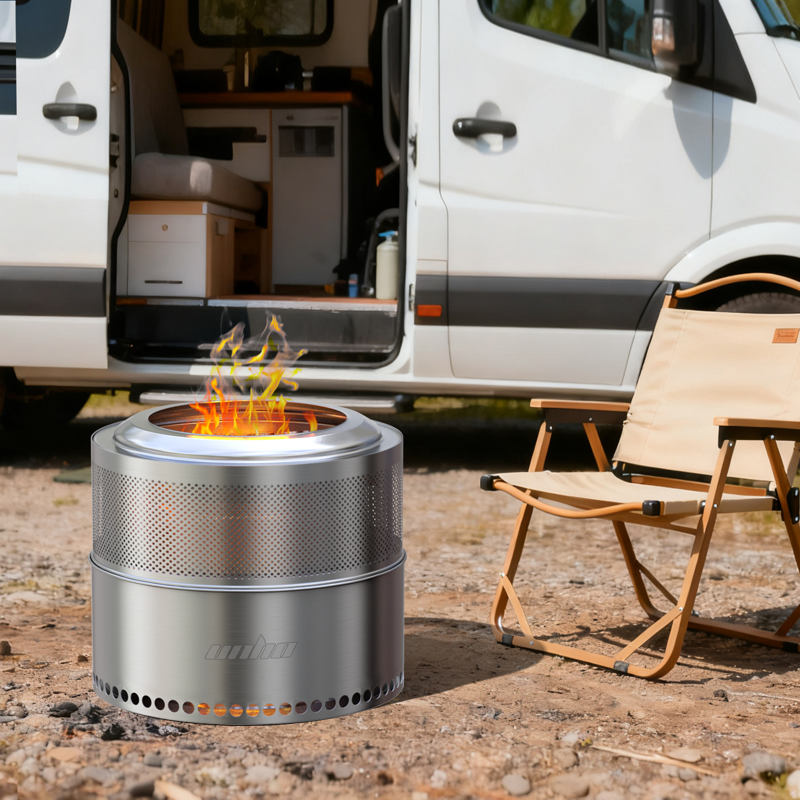 Portable Stainless Steel Firep – обзор и цена Outdoor Camping Bin