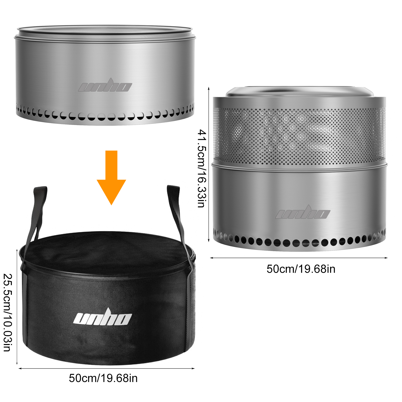 Portable Stainless Steel Firep – обзор и цена Outdoor Camping Bin