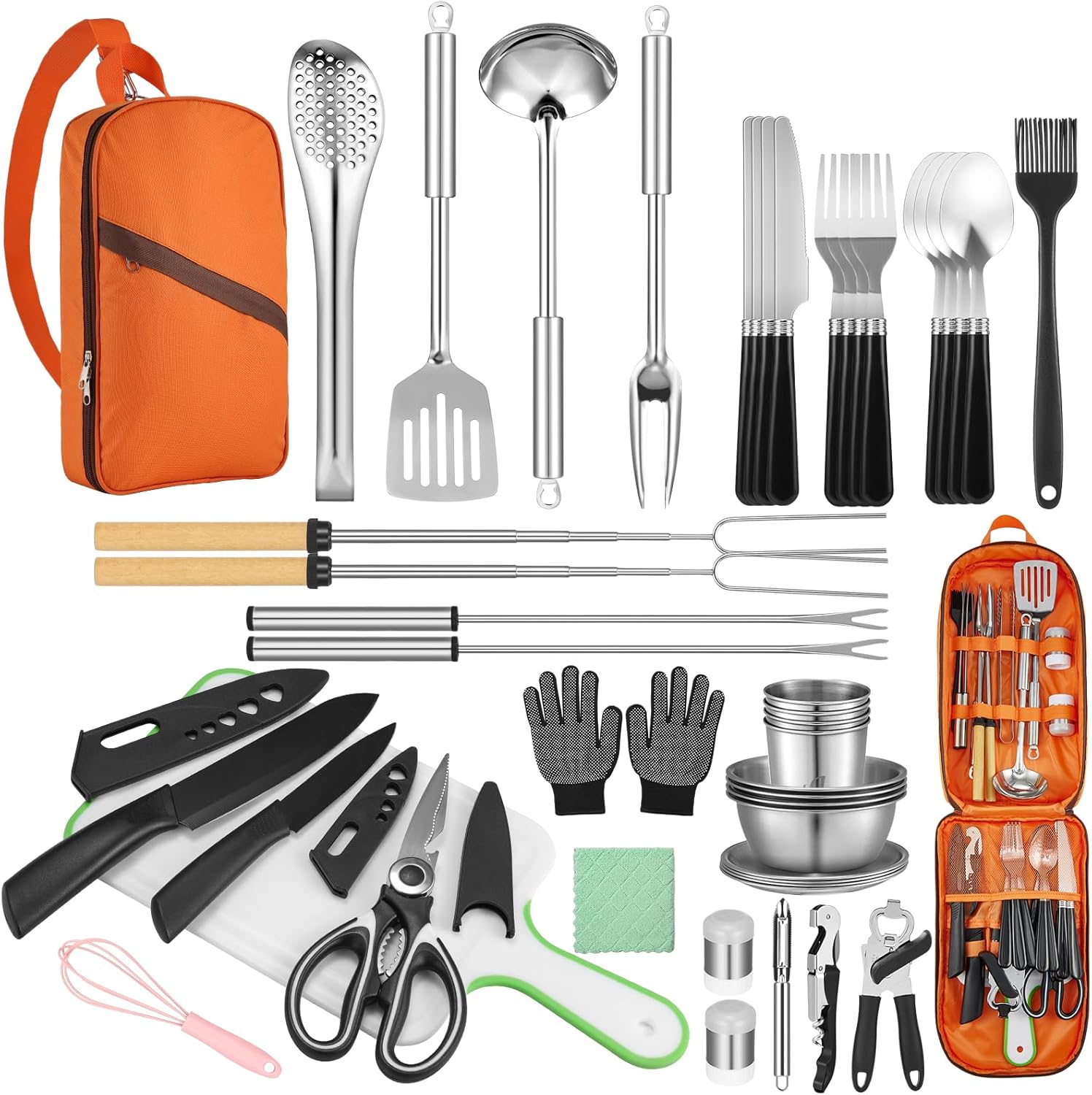 45-Piece Camping Cookware Set  – обзор и цена Outdoor Camping Utensils