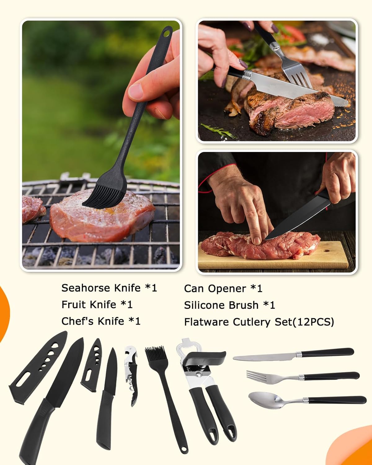 45-Piece Camping Cookware Set  – обзор и цена Outdoor Camping Utensils