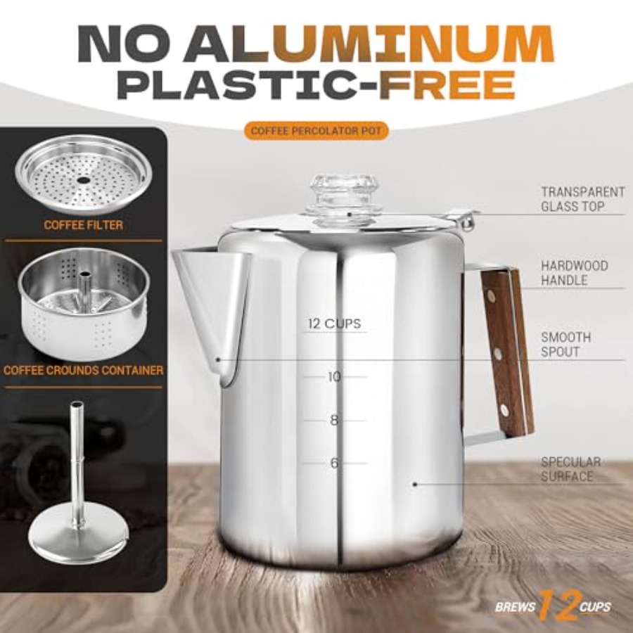 Percolator Coffee Pot Stainles – обзор и цена Camp Percolator Coffee