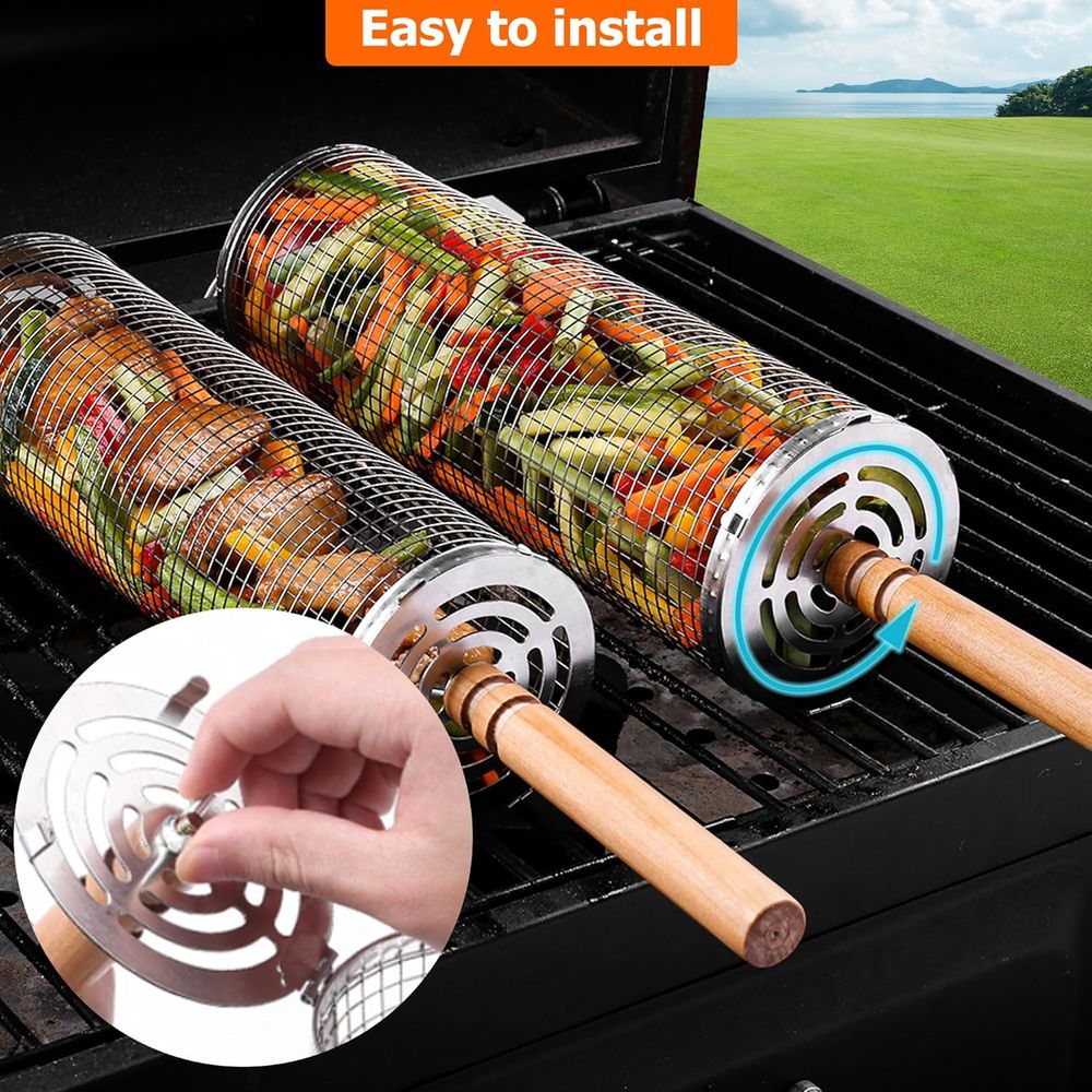 Large Round Stainless Steel Gr – обзор и цена Outdoor Camping Grill