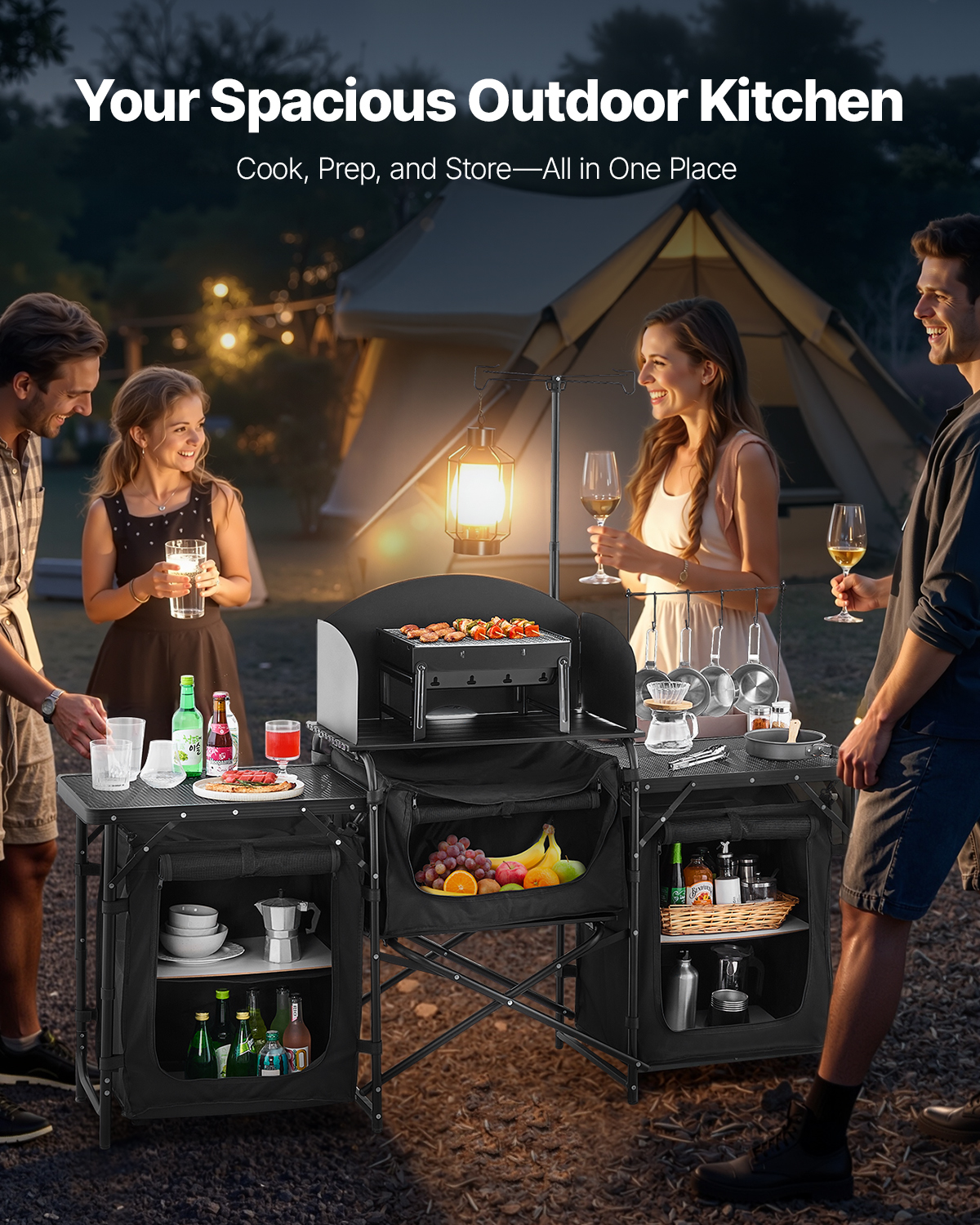 SucceBuy Camping Kitchen Table – обзор и цена Outdoor Camping Kitchen Setup
