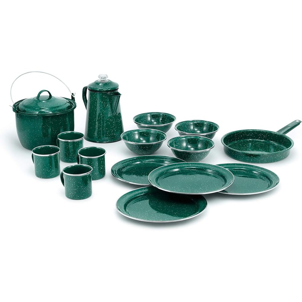 4-Person Camping Dinnerware Se – обзор и цена Camp Percolator Coffee