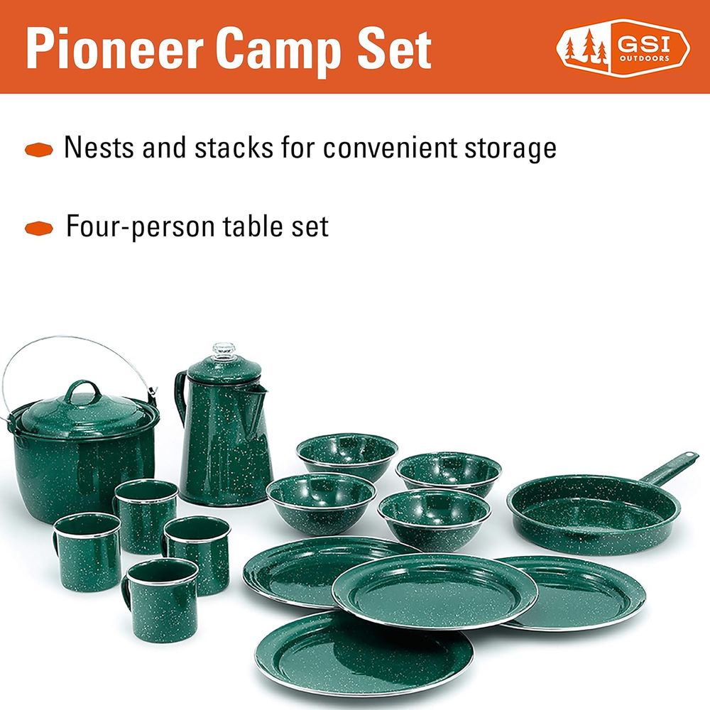 4-Person Camping Dinnerware Se – обзор и цена Camp Percolator Coffee