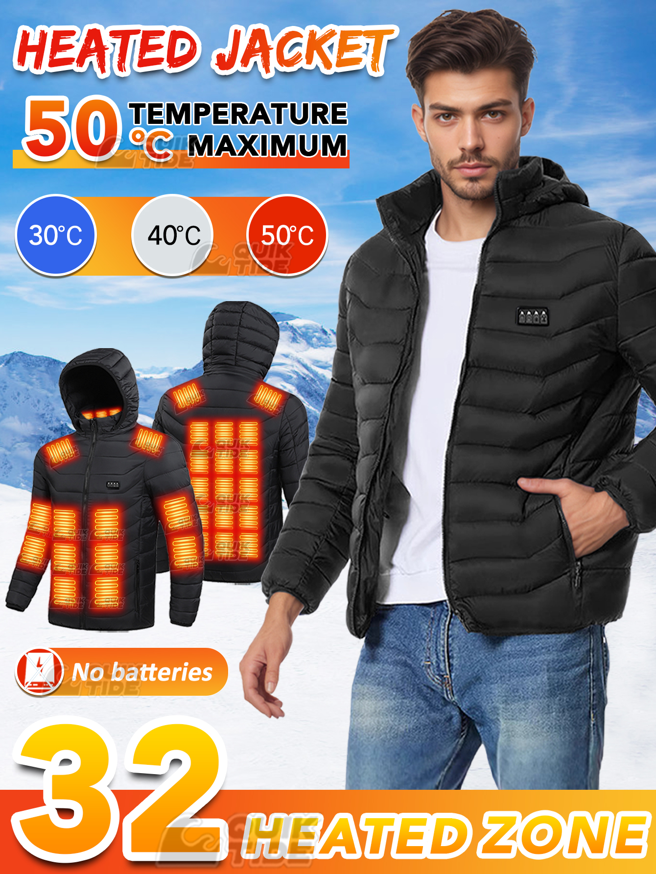 Intelligent Heating Jacket, 32 – обзор и цена Outdoor Camping Zone