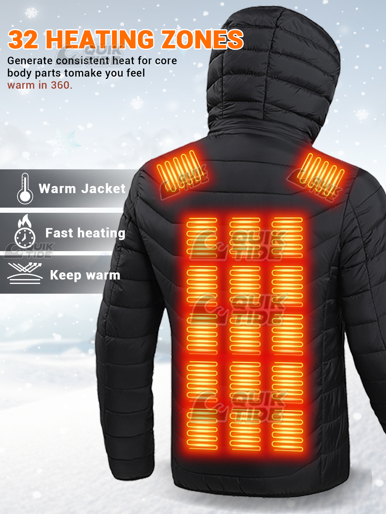 Intelligent Heating Jacket, 32 – обзор и цена Outdoor Camping Zone