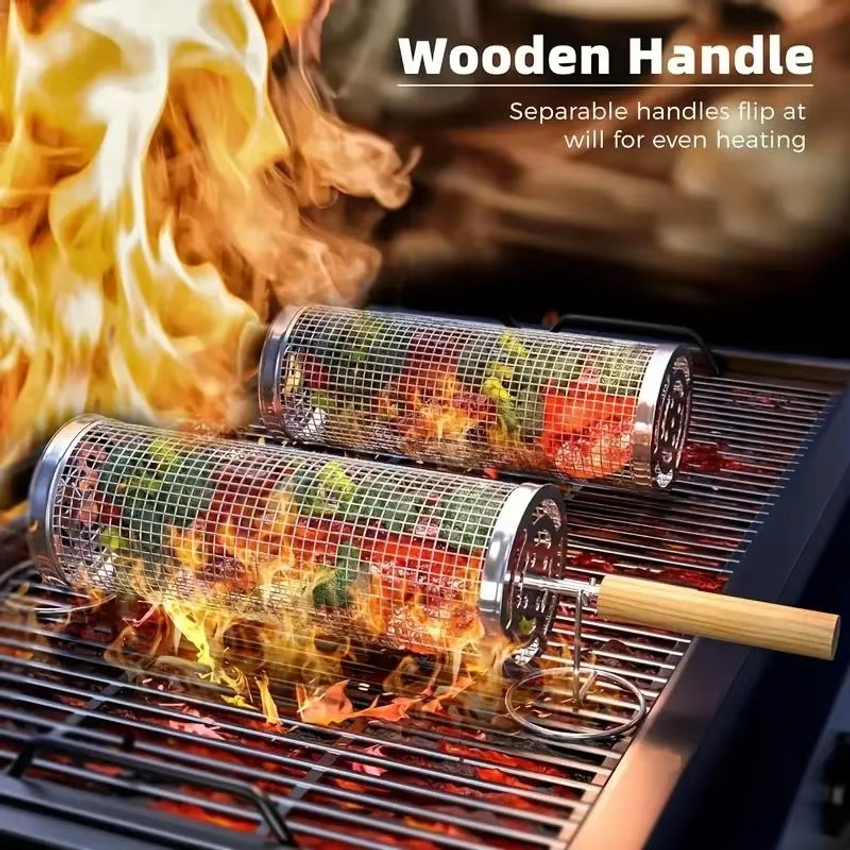 Round Barbecue Grill Basket Se – обзор и цена Outdoor Camping Grill