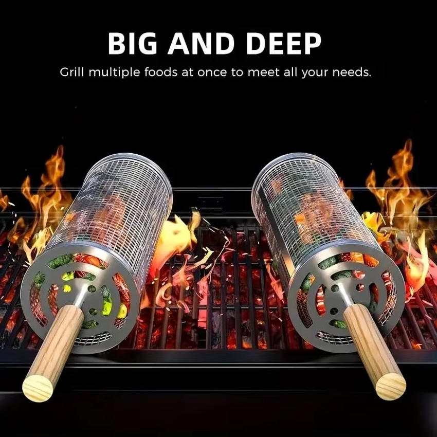 Round Barbecue Grill Basket Se – обзор и цена Outdoor Camping Grill