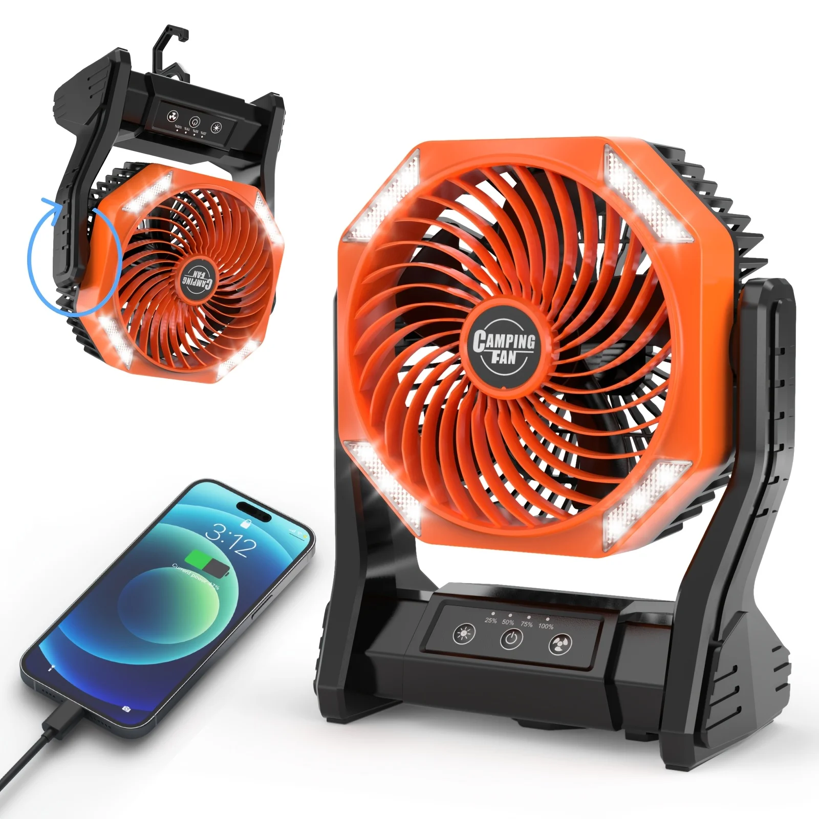 DDHOME 20000mAh Camping Fan wi – обзор и цена Outdoor Camping Fans