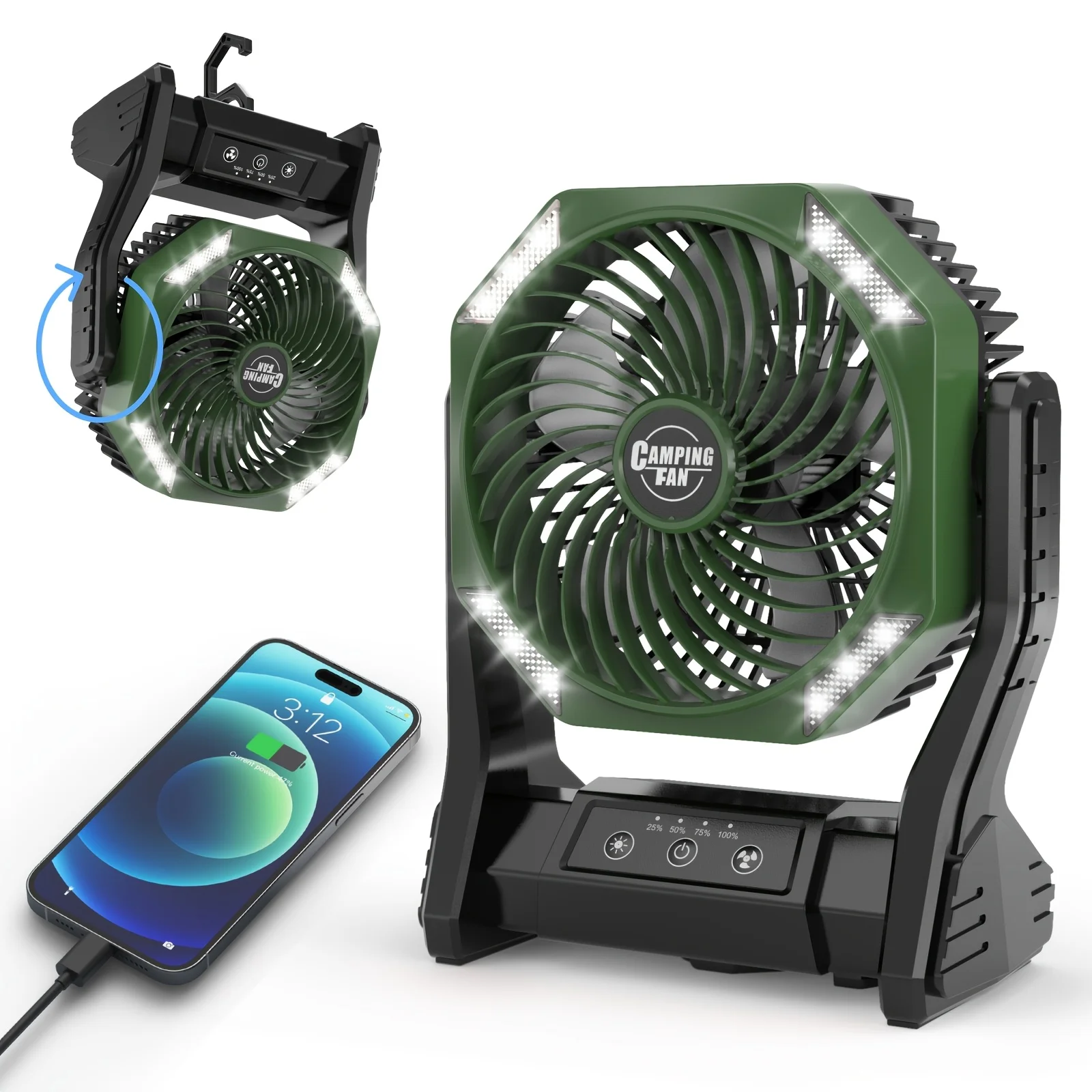 DDHOME 20000mAh Camping Fan wi – обзор и цена Outdoor Camping Fans
