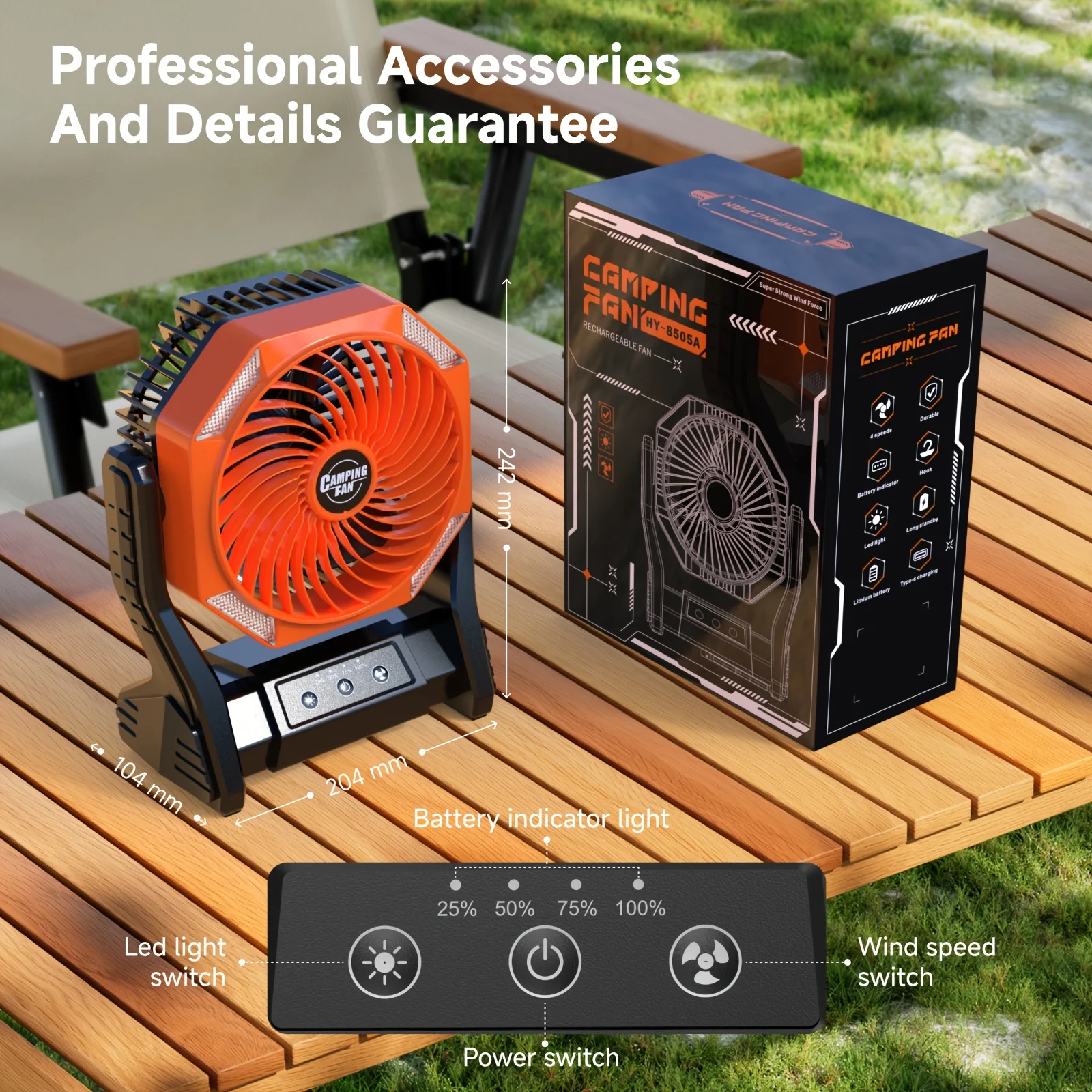 DDHOME 20000mAh Camping Fan wi – обзор и цена Outdoor Camping Fans