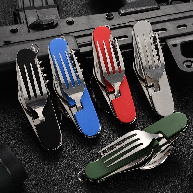 4 in 1 Folding Tableware Detac – обзор и цена Outdoor Camping Utensils