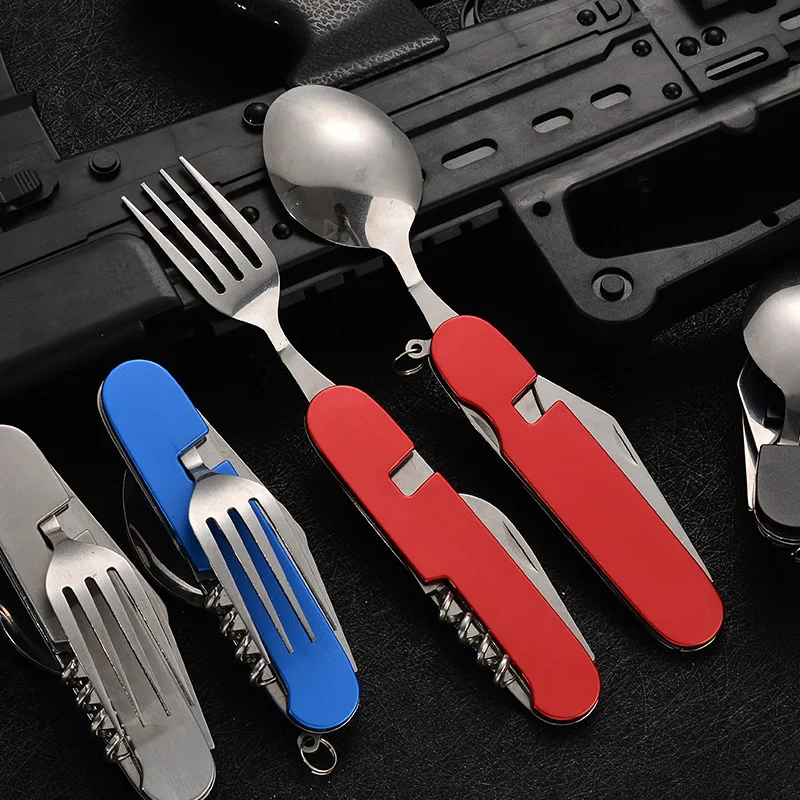 4 in 1 Folding Tableware Detac – обзор и цена Outdoor Camping Utensils