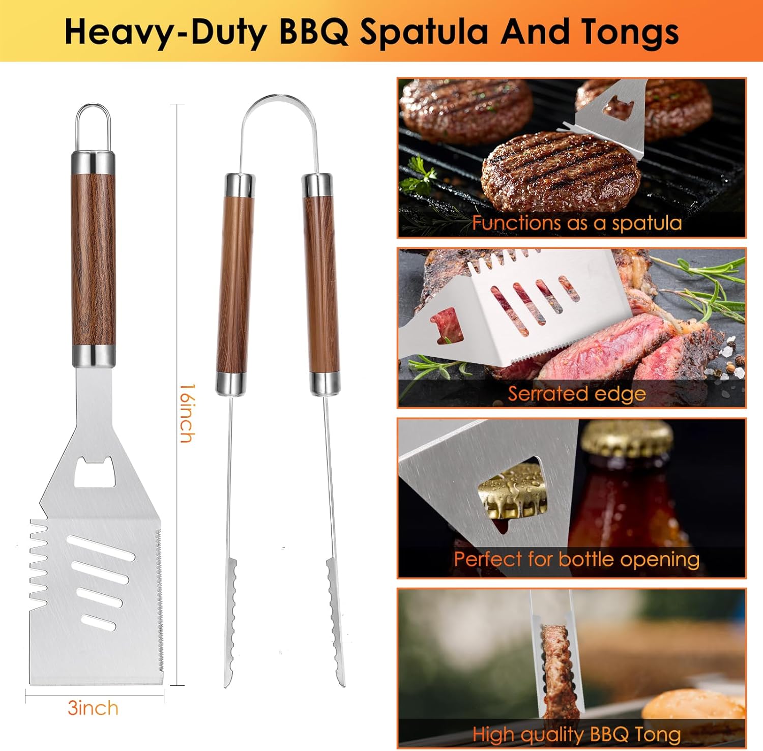 34Pcs Heavy Duty Grill Tools S – обзор и цена Outdoor Camping Utensils