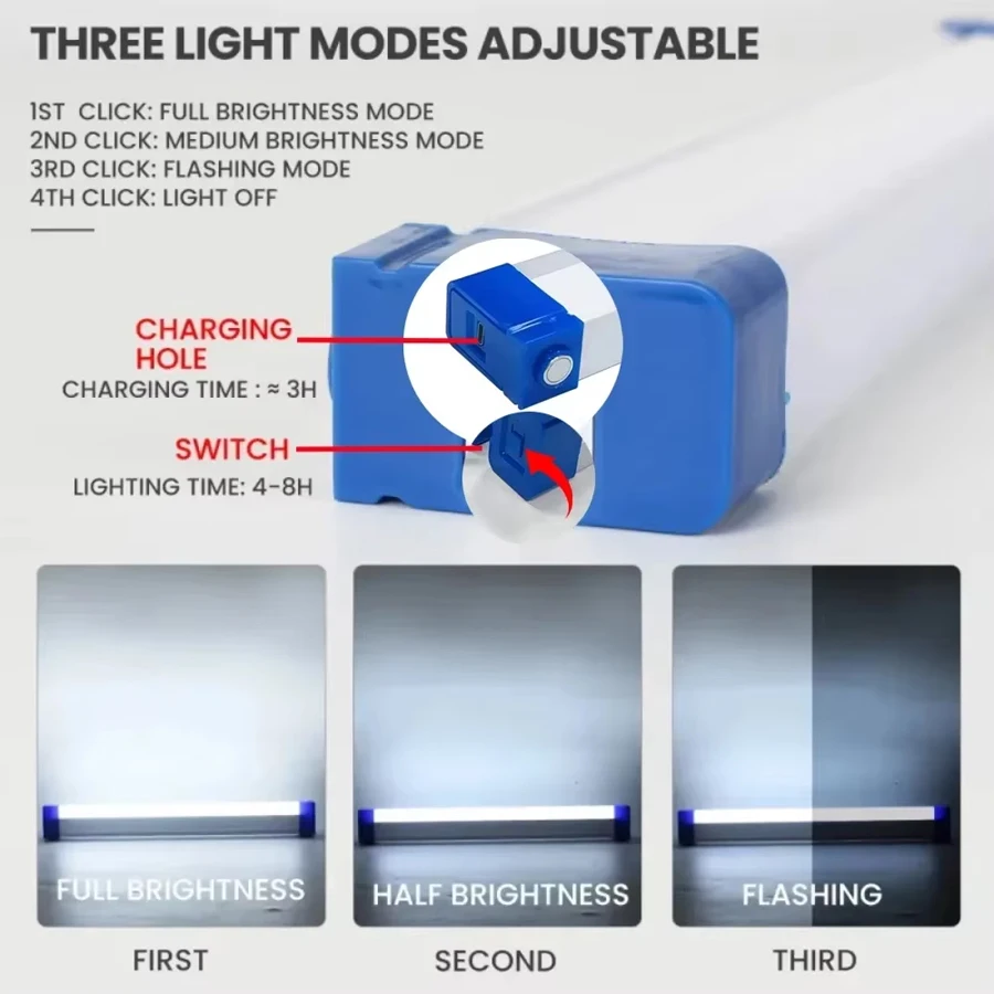 LED Bar light Rechargeable Tub – обзор и цена Outdoor Camping Youtube