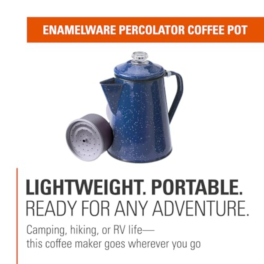 Percolator Coffee Pot Enamelwa – обзор и цена Camp Percolator Coffee