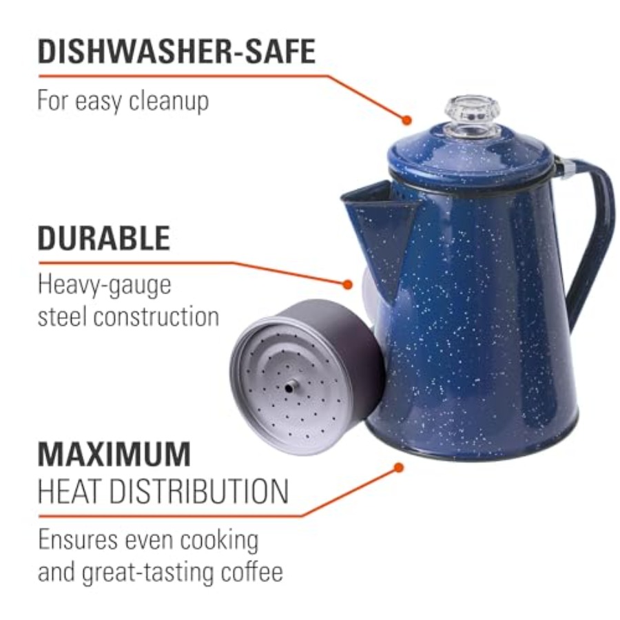Percolator Coffee Pot Enamelwa – обзор и цена Camp Percolator Coffee
