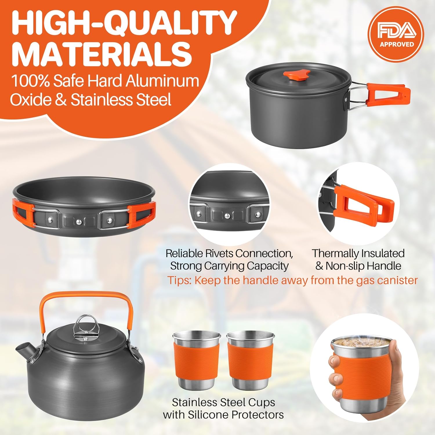 Non-Stick Camping Cookware Set – обзор и цена Outdoor Camping Kettle