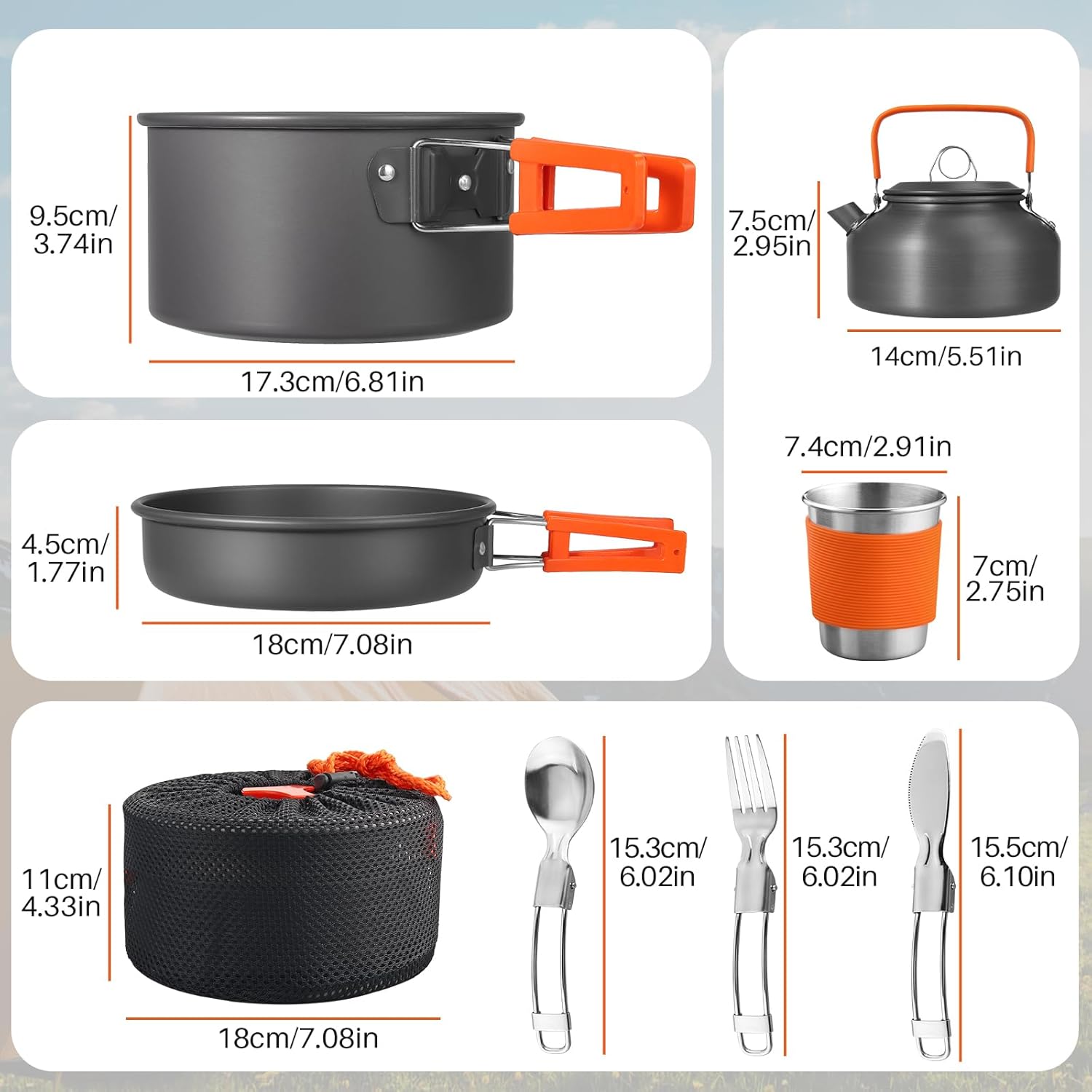 Non-Stick Camping Cookware Set – обзор и цена Outdoor Camping Kettle
