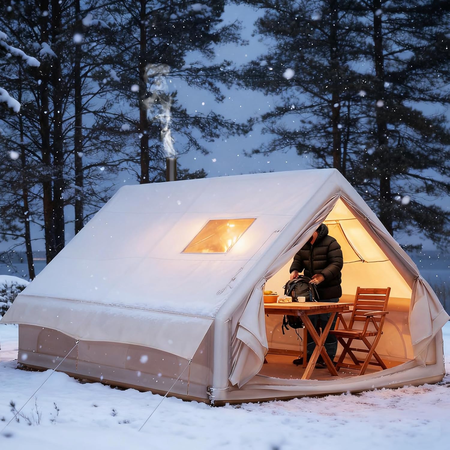 6-8 Person Inflatable Camping  – обзор и цена Outdoor Camping Tent Waterproof