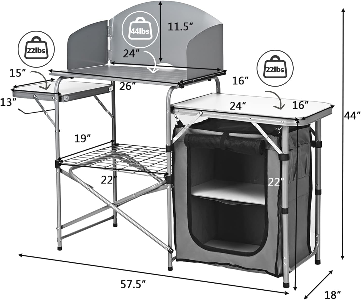 Folding Camping Kitchen Table  – обзор и цена Outdoor Camping Kitchen Setup