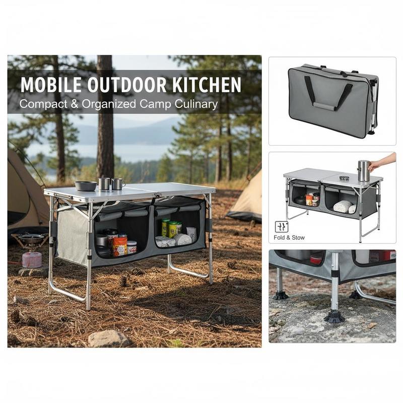 Camping Kitchen Table, Quick s – обзор и цена Outdoor Camping Kitchen Setup