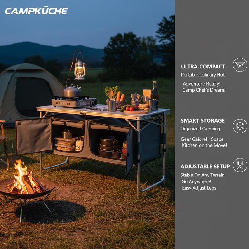 Camping Kitchen Table, Quick s – обзор и цена Outdoor Camping Kitchen Setup