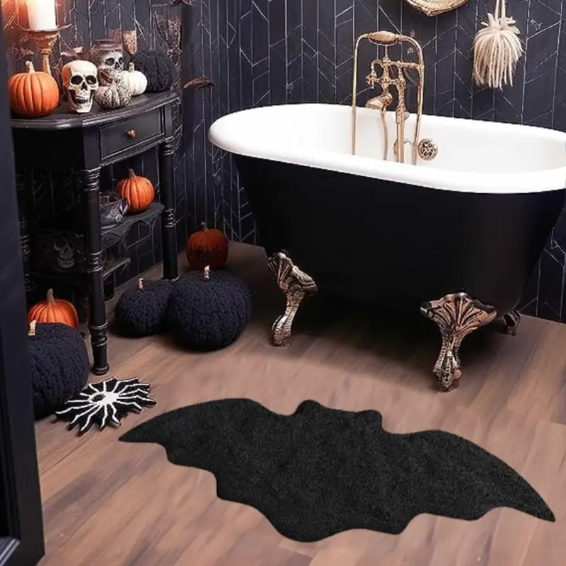 Black Halloween Bat Rug Non Sl – обзор и цена Outdoor Camping Kitchen Setup