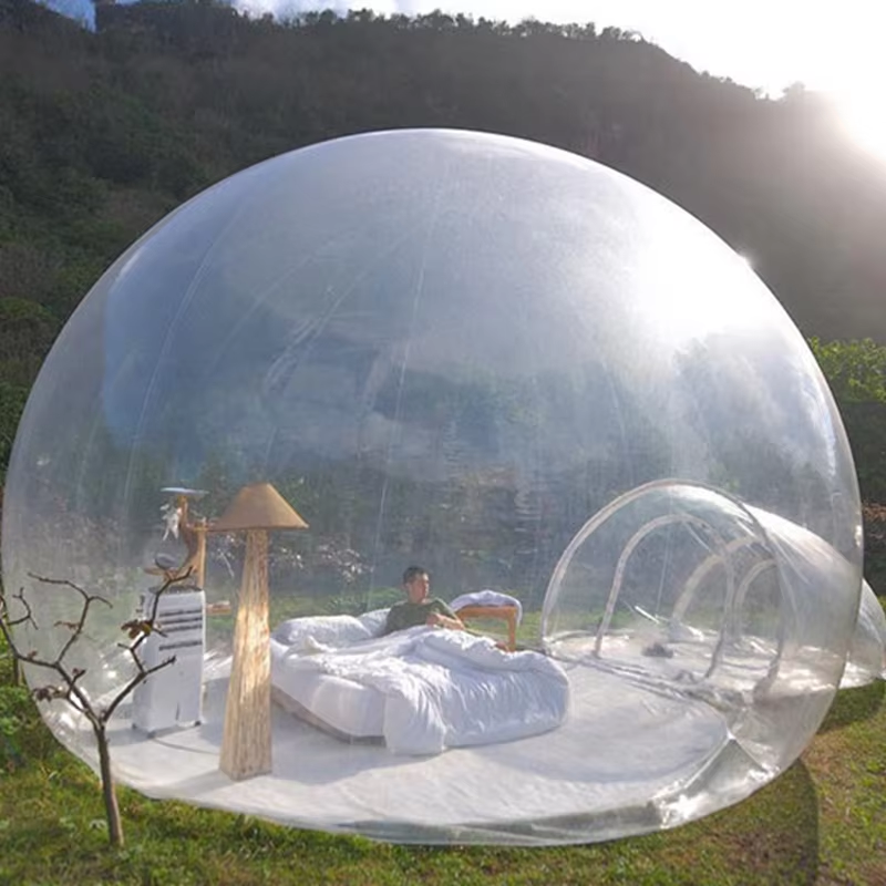 Clear Outdoor Single Tunnel In – обзор и цена Outdoor Camping Inflatable Bubble Tent Large Diy Home