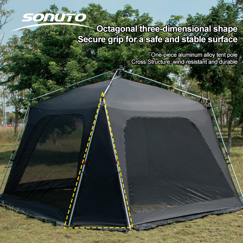 Sonuto Octagonal Instant Cabin – обзор и цена Outdoor Camping Automatic Quick Opening Tent