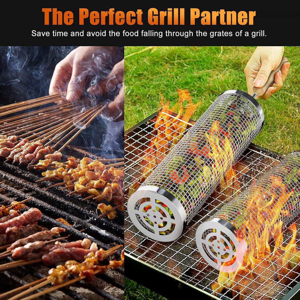 Set of 2 Stainless Steel BBQ G – обзор и цена Outdoor Camping Grill