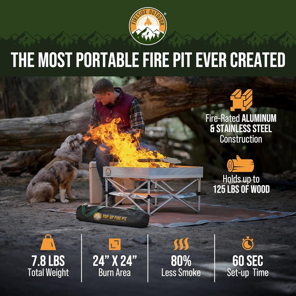 Portable Outdoor Fire Pit for  – обзор и цена Outdoor Camping Grill