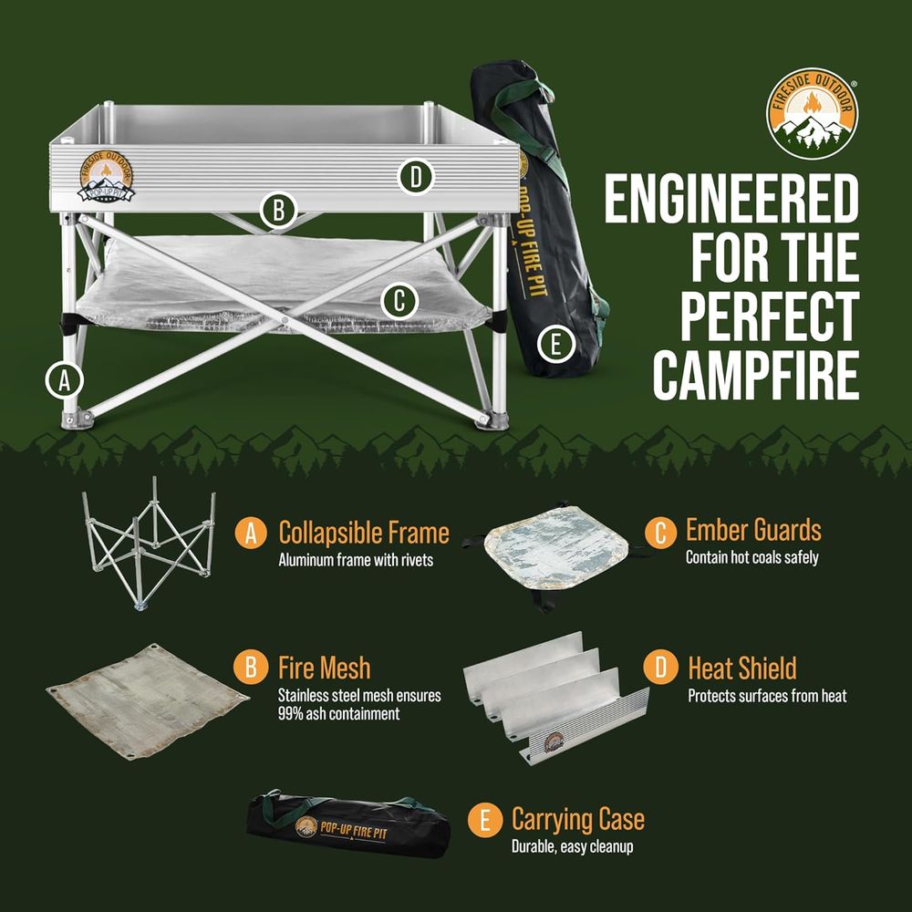 Portable Outdoor Fire Pit for  – обзор и цена Outdoor Camping Grill