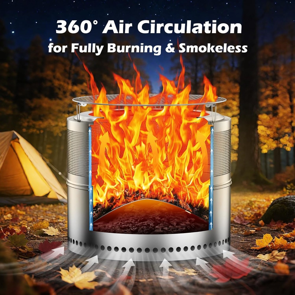 Smokeless Fire Pit Outdoor, 20 – обзор и цена Outdoor Camping Grill
