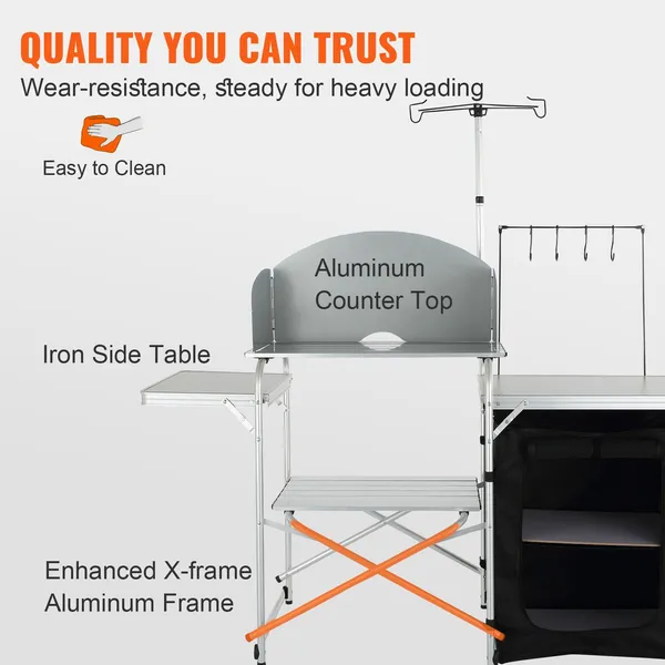 Camping Kitchen Table, Folding – обзор и цена Outdoor Camping Kitchen Setup