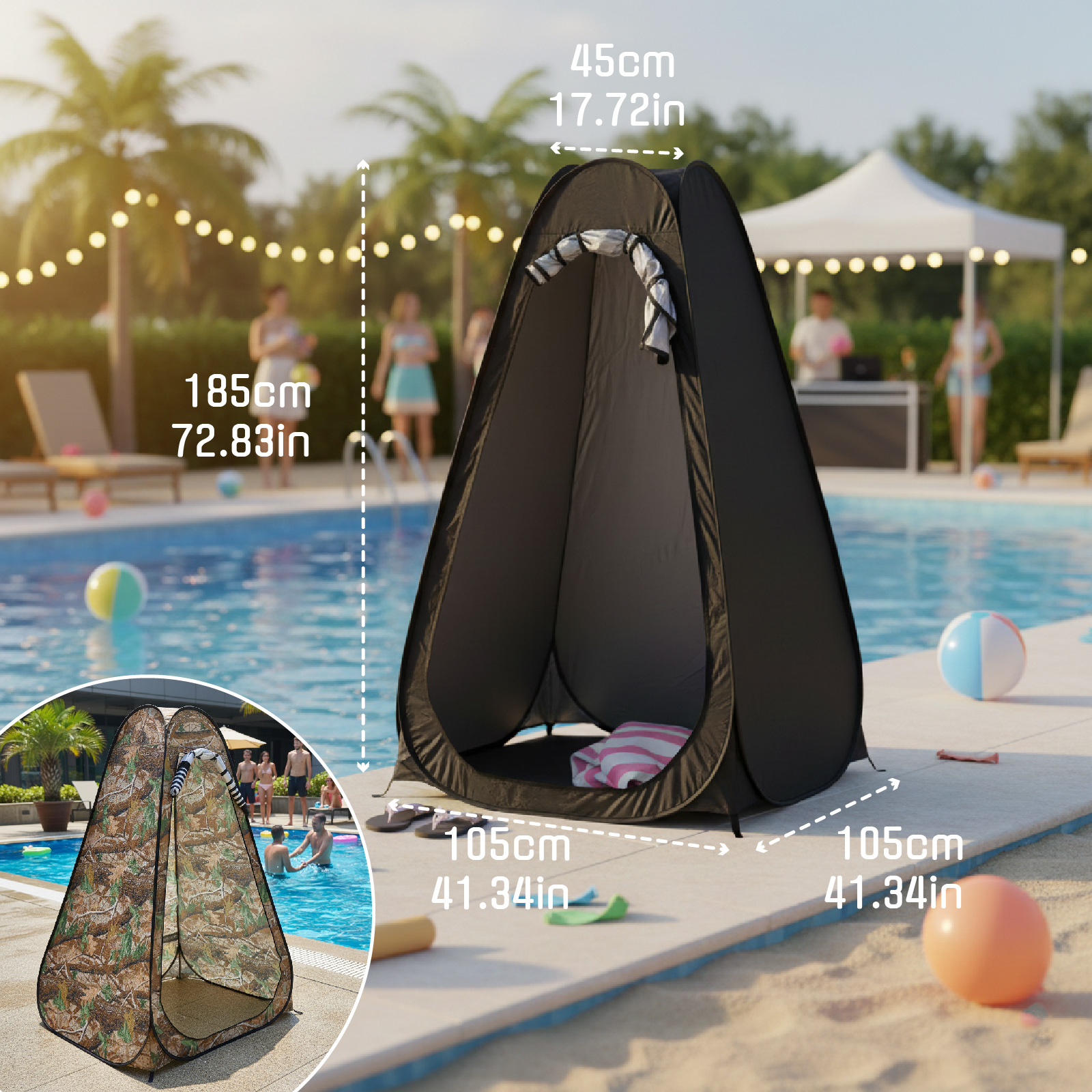 Portable Pop-Up Privacy Tent f – обзор и цена Outdoor Camping Tent Waterproof