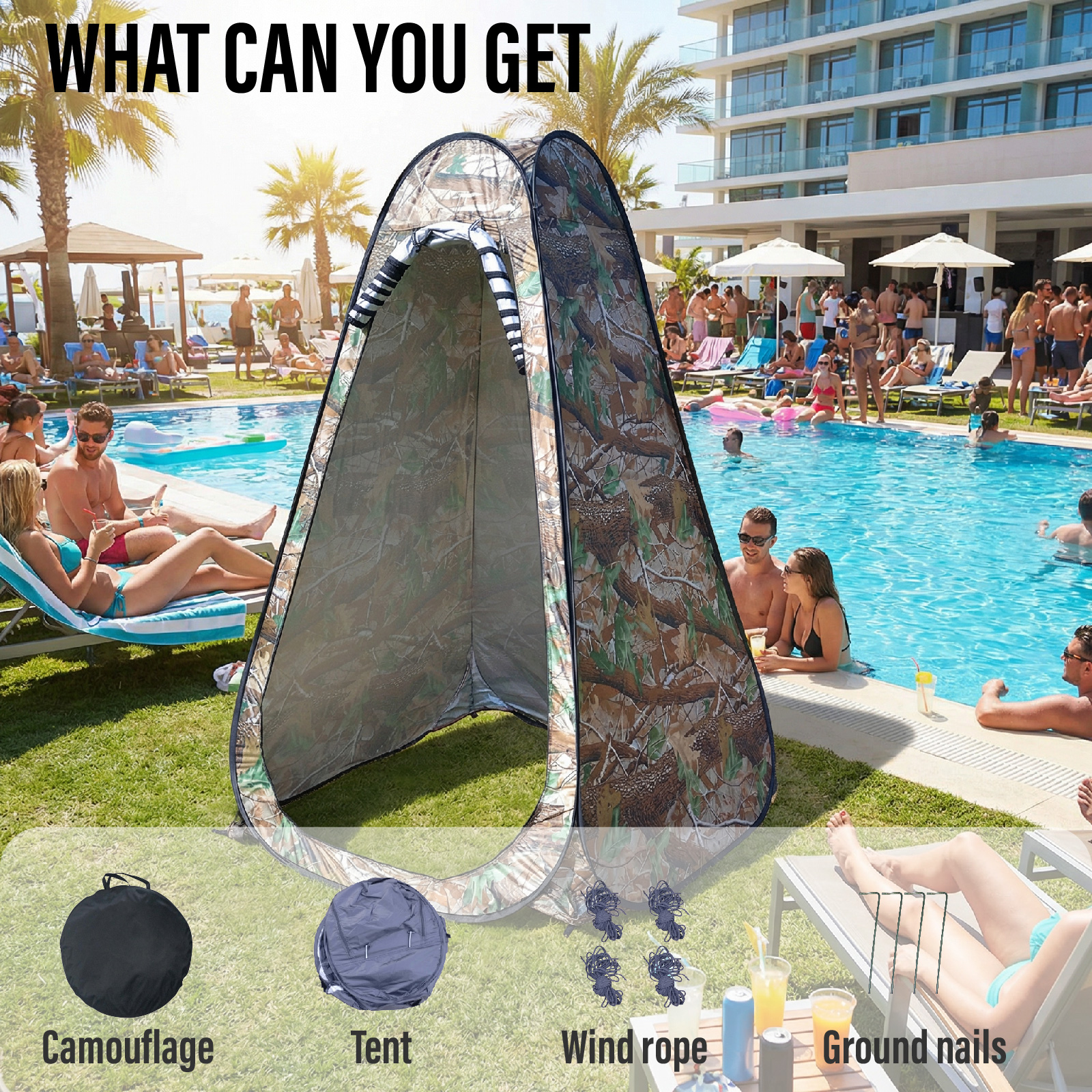 Portable Pop-Up Privacy Tent f – обзор и цена Outdoor Camping Tent Waterproof