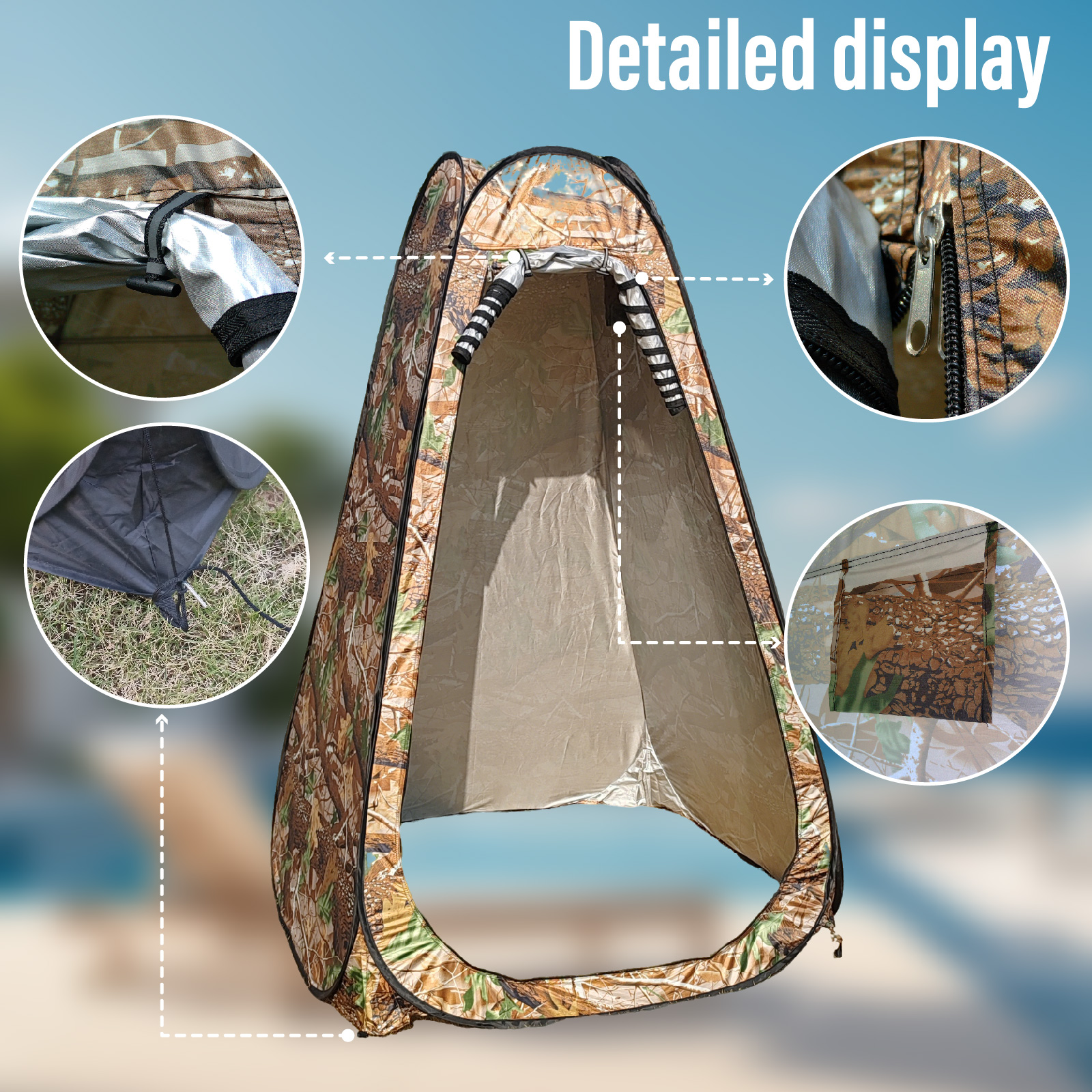 Portable Pop-Up Privacy Tent f – обзор и цена Outdoor Camping Tent Waterproof