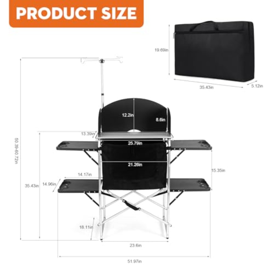 Camping Kitchen Table for Outd – обзор и цена Outdoor Camping Kitchen Setup