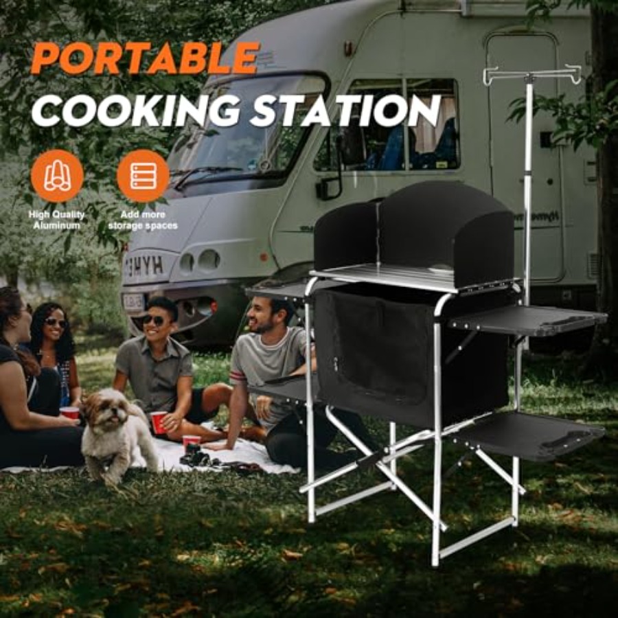 Camping Kitchen Table for Outd – обзор и цена Outdoor Camping Kitchen Setup