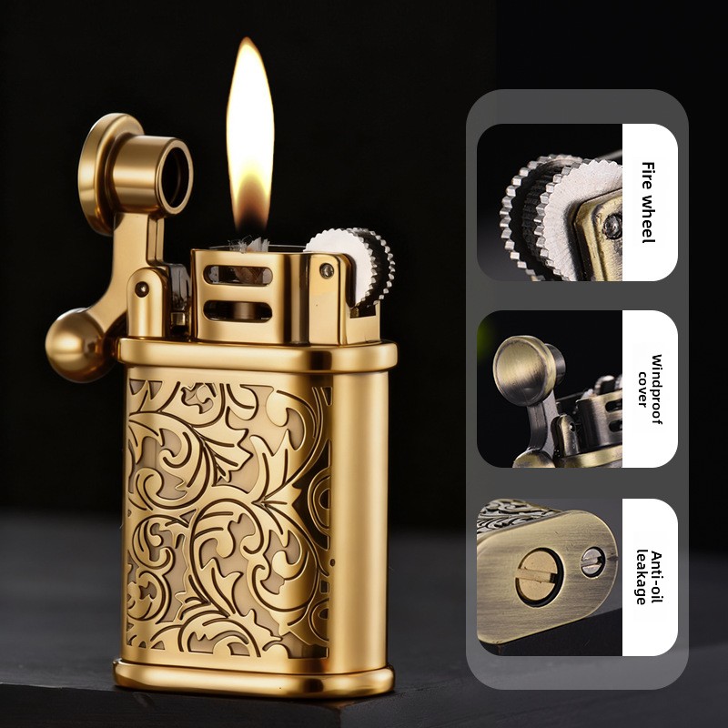 Metal Retro Relief Lighter Gri – обзор и цена Outdoor Windproof Lighter