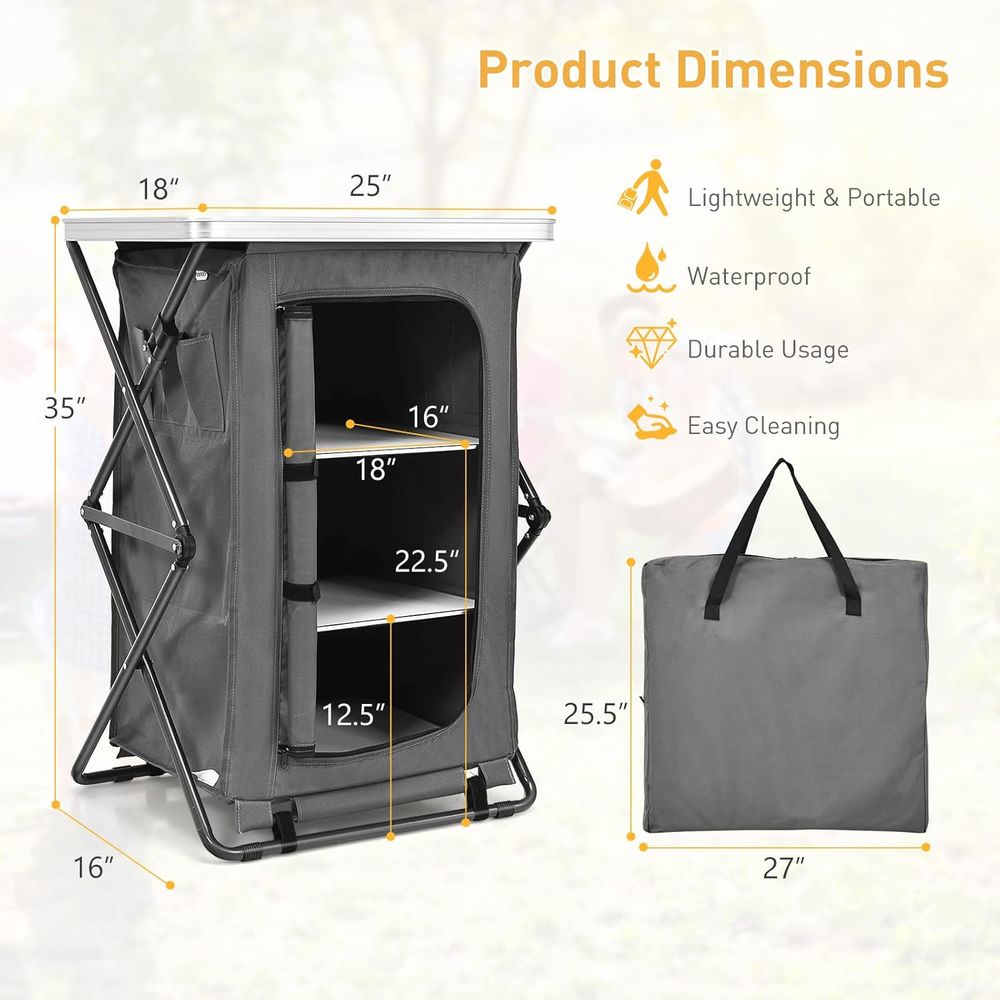 Portable 35 Outdoor Camping Ki – обзор и цена Outdoor Camping Kitchen Setup