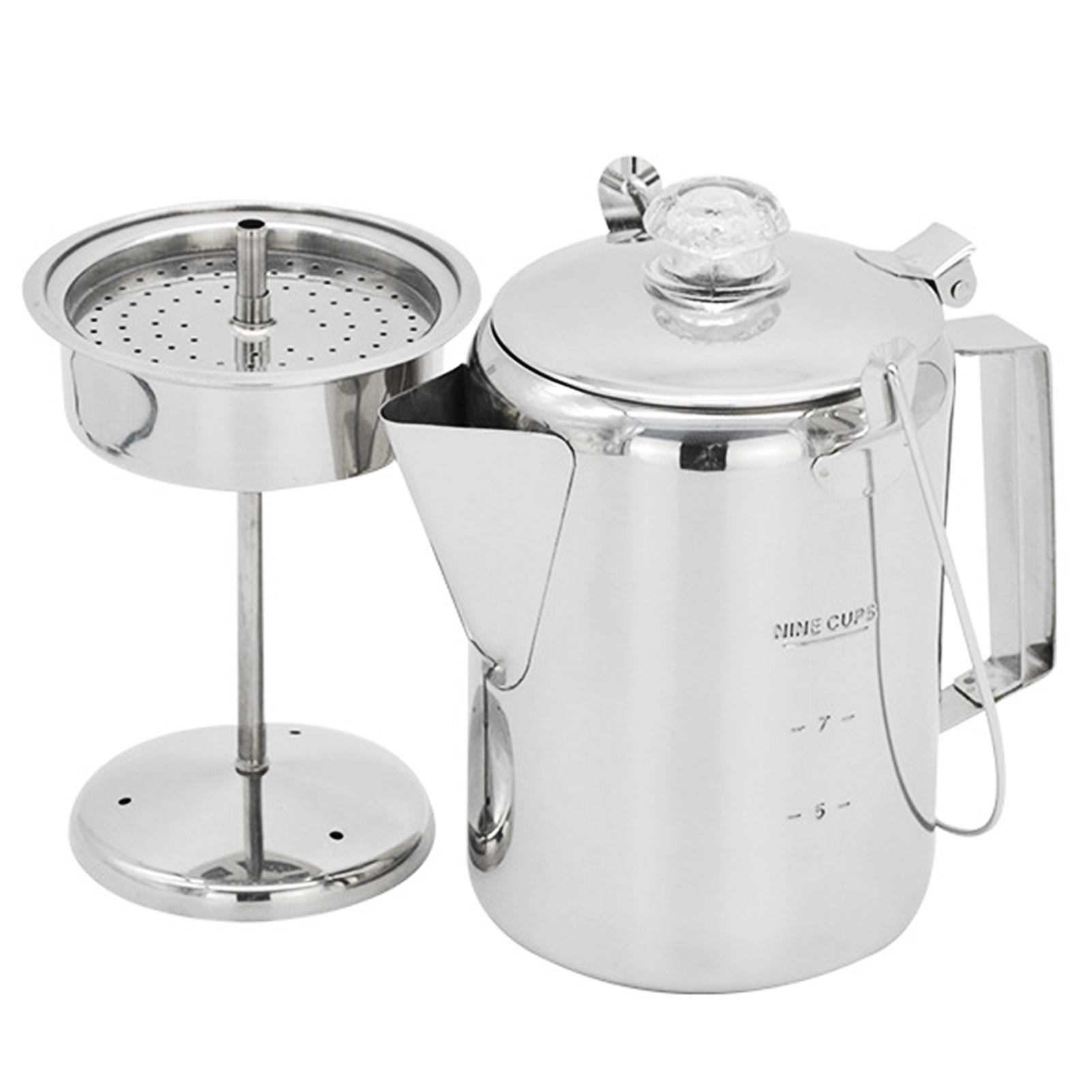 1.2L Outdoor 9 Cup Stainless S – обзор и цена Camp Percolator Coffee